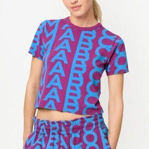 NEW! Marc Jacobs The Monogram Baby Tee -Purple Blue